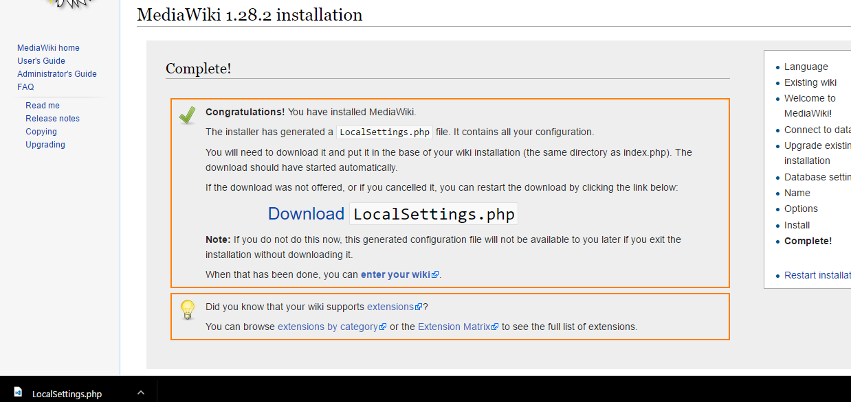 download localsettings.php